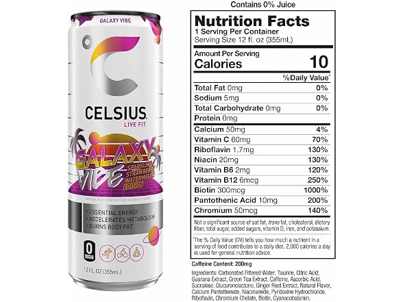 Celsius Galaxy Vibe 12oz