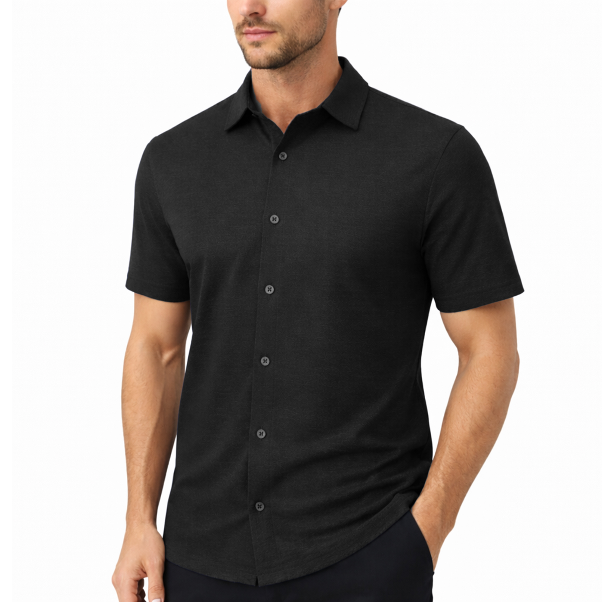 3Pk Asst Mens Knit Button Down Shirts - Gallery 13