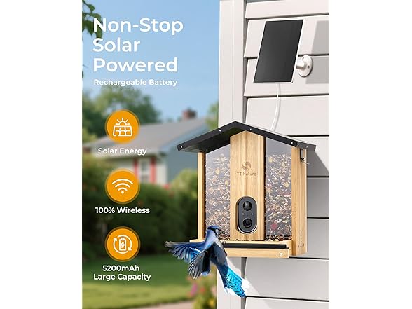 TT Nature 3L Smart Bird Feeder Camera