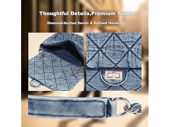 VEWWA Quilted Denim Tote Bag