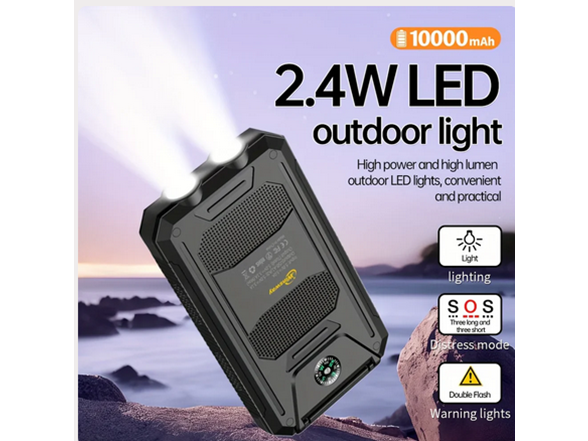 2-Pack 10,000mAh Portable Solar Charger