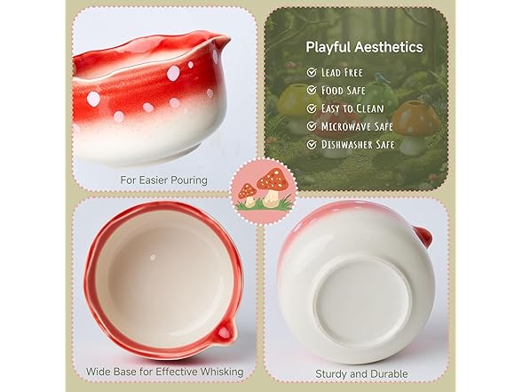 KOIMYSA Matcha Set With Mushroom Design