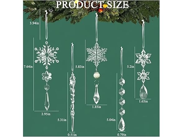 WHYLE 20Pcs Christmas Snowflake