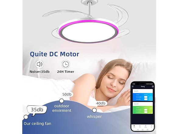 BAYSQUIRREL RGB Ceiling Fan BT Speaker