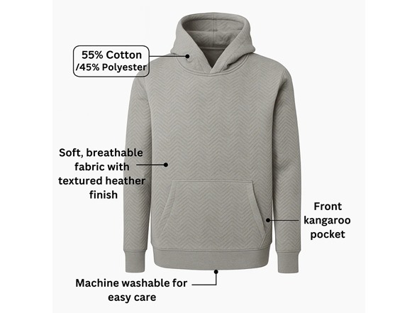 Mens Hoodie Heather Pullover Sweatshirt