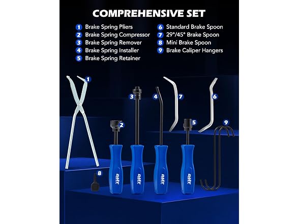 OMT 32pc Dual Brake Tool Kit w Caliper Compressor