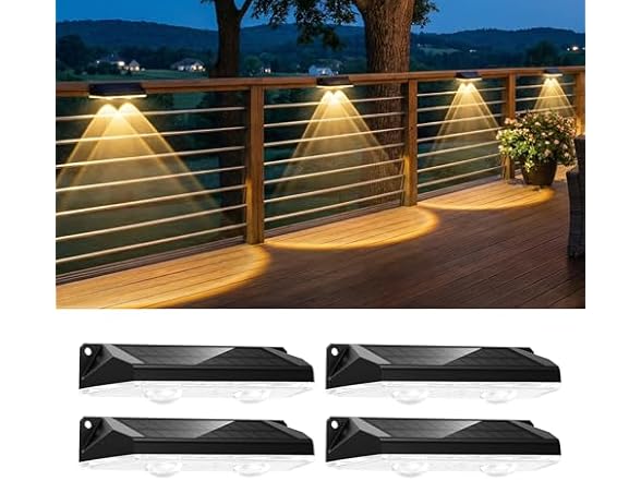 Brightown 4 Pack Solar Lights Outdoor