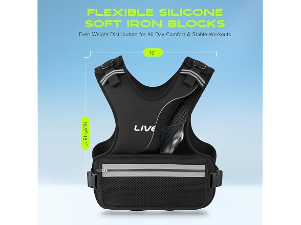 Zelus Adjustable Soft Iron Weighted Vest 11-20lbs
