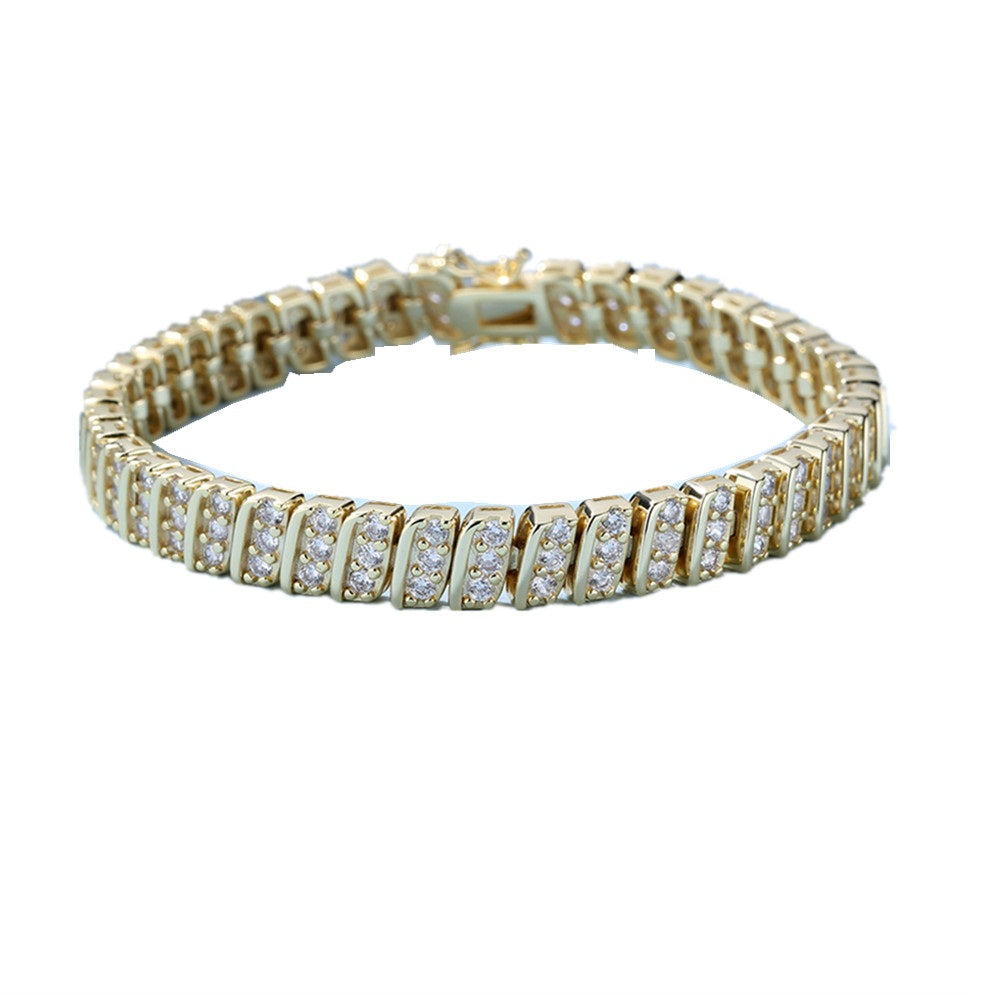 18K Vintage Style Tennis Bracelet - Gallery 6