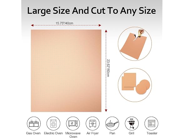 Demiwise 3 Pack Copper Oven Liners for Bottom of Oven