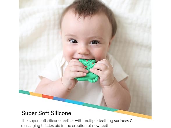 Nuby All Silicone Holiday Tree & Gingerbread Man Cookie Teether