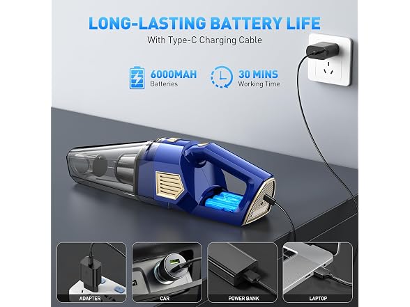 DBHAL Cordless Handheld Vacuum 15000PA