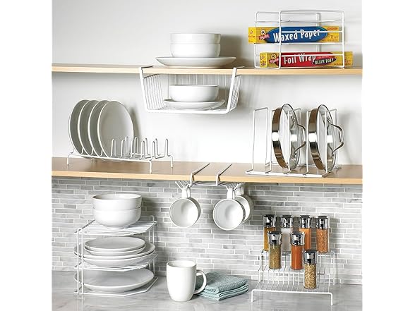 Home Basics Corner Rack, White