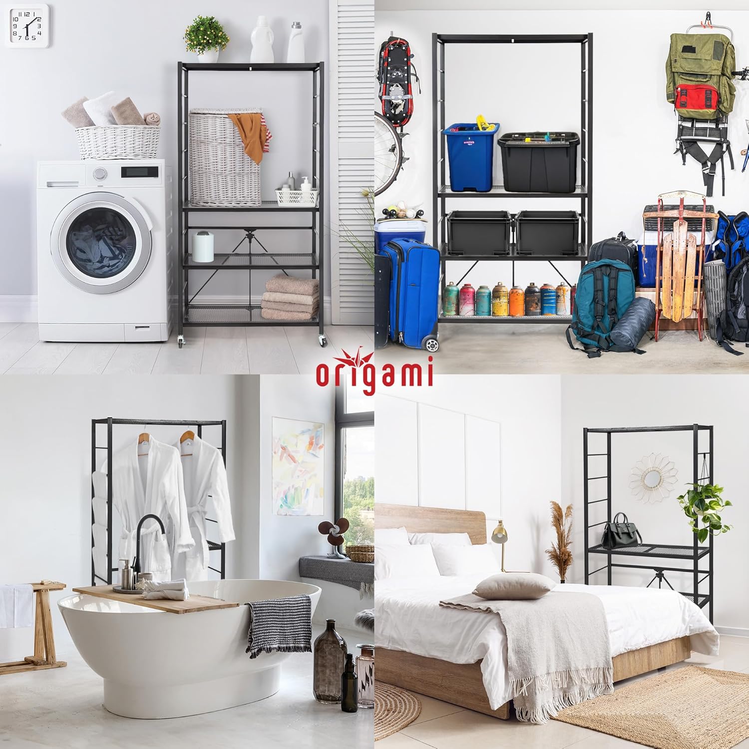 Origami 4 Tier Adjustable Shelf Rack - Gallery 17