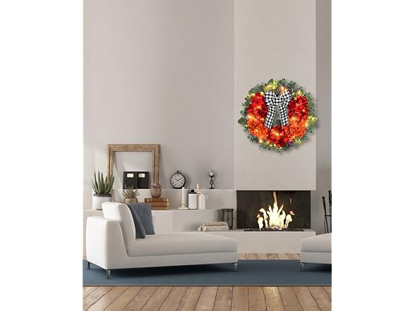 Vlorart 20" Fall Wreaths for Front Door,Fall Wrea