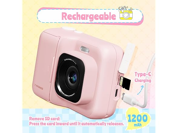 TYPONOS Instant Print Camera for Kid