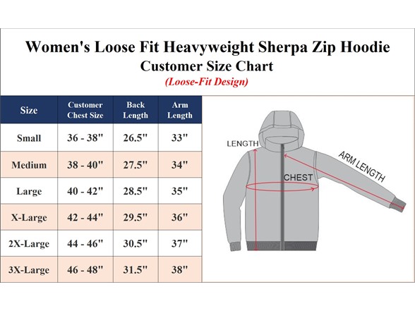 (1 or 2Pk) Womens Heavyweight Sherpa Zip Hoodie