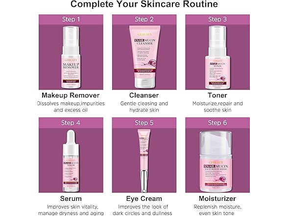 GEBEATY Snail Mucin Skin Care Set