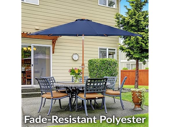 Sunnydaze Decor JLP-1681 8.5ft Patio Umbrella Navy Blue