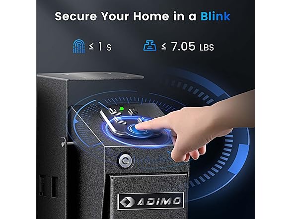 ADIMO T5 Drop Down Gun Safe, Biometirc