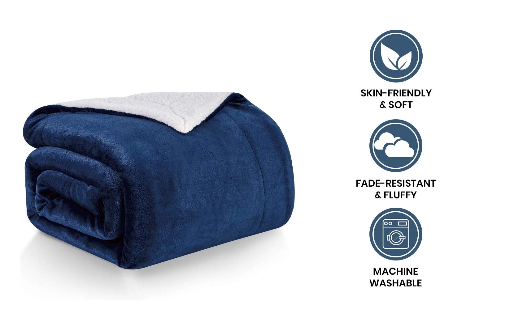 Lightweight Sherpa Fleece Throw Blanket - Gallery 6