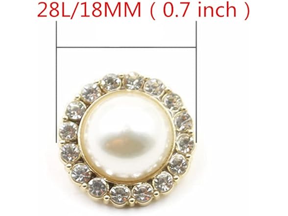 Ximkee 10pcs Round Pearl Buttons with Shank