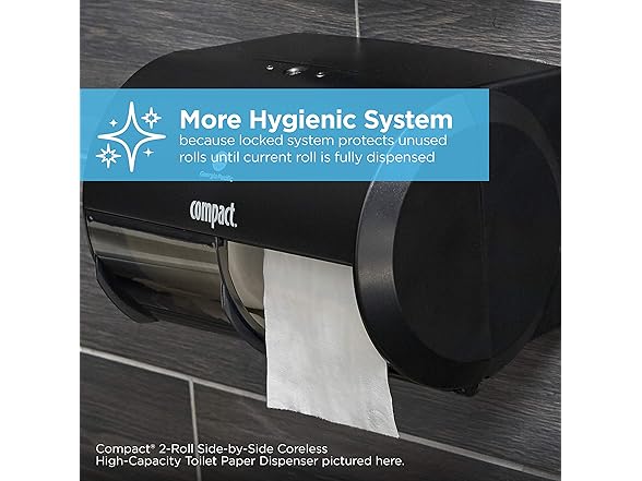 Compact 2-Roll Vertical Coreless Dispenser