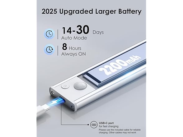 VerRon B0FQJQDWHR 2 Pack 10in Under Cabinet Lighting