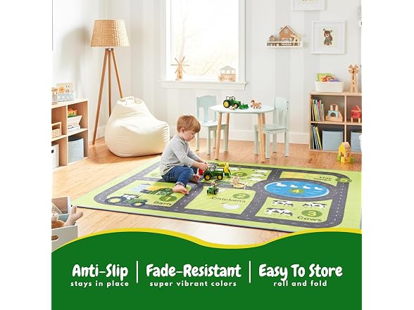 John Deere Interactive Play Area Rug, 69 x 52 Inch