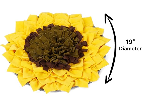 Injoya Sunflower Snuffle Mat for Dogs - 19" x