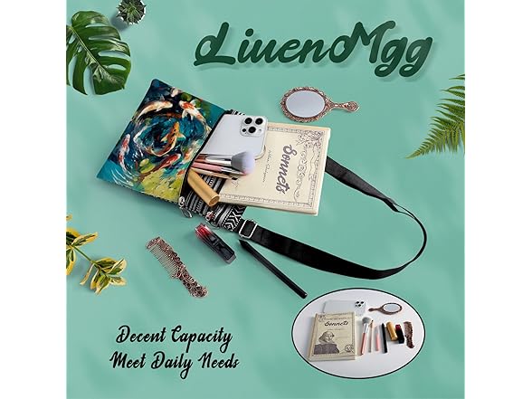 LiuenMgg Koi Fish Messenger Bag