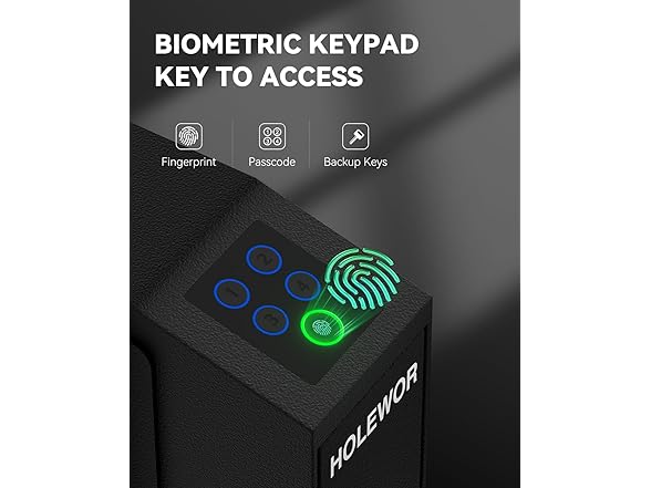 HOLEWOR Slider Bedside Pistol Safe