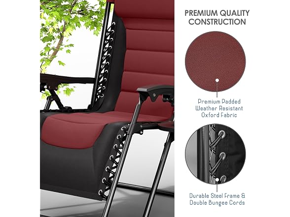 Nestl Padded Oversized Zero Gravity Chair