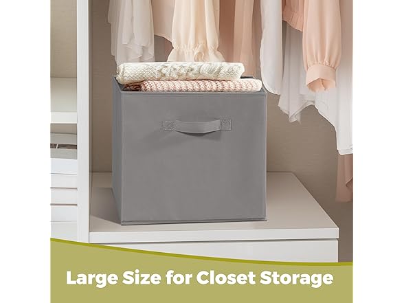 STORAGEIDEAS 11x11 Storage Bins, Set of 10 Grey