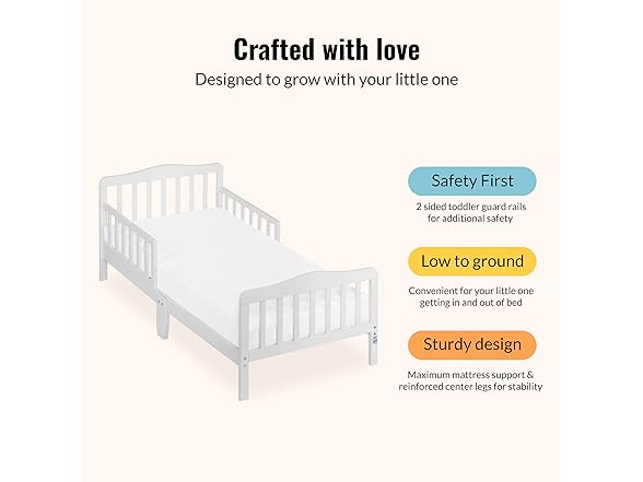 Classic Toddler Bed with Rails