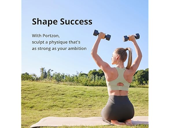 Portzon Weights Dumbbells 12 LB, Pair