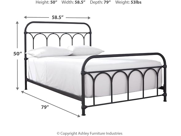 Ashley Nashburg Farmhouse Metal Bed Full