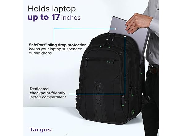 Targus Spruce EcoSmart Travel Laptop Bac (Open Box)