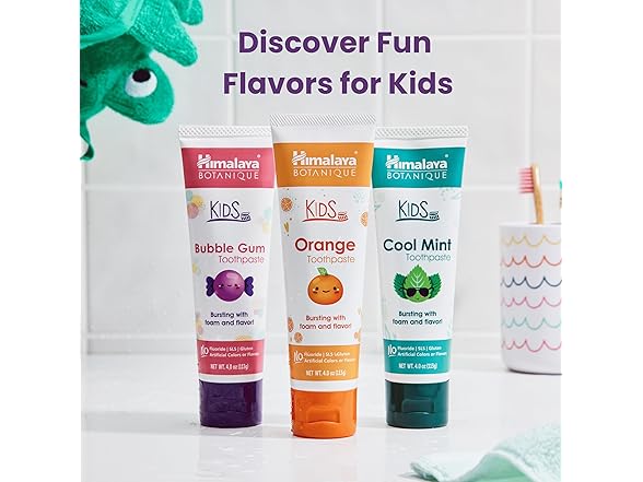 Himalaya Botanique Kids Toothpaste, Bubble Gum