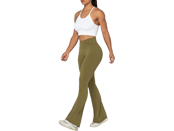 Sunzel Flare Leggings 30in XS Martini Olive