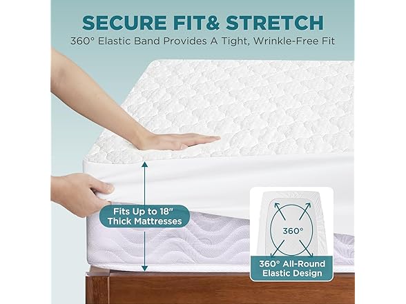 WANALIT Quilted Bamboo Rayon Mattress Cover