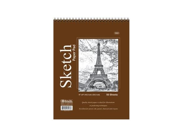 BAZIC Products Spiral Sketch Pad, Top