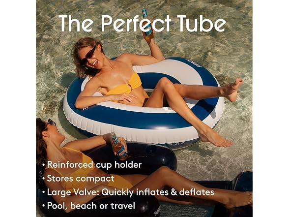FUNBOY 46 Navy Blue Stripe Pool Float Inner Tube