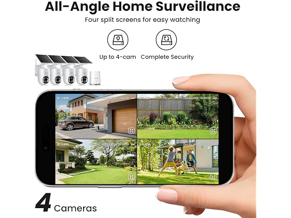 SOLIOM 4 Pack 4 MP Security Cameras