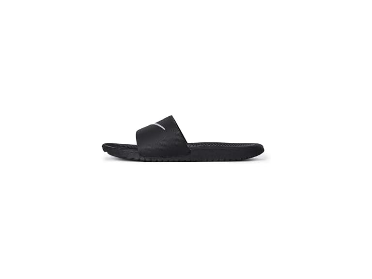 Nike Kawa Slide Sandal, Black/White, 4 US Unisex Big Kid