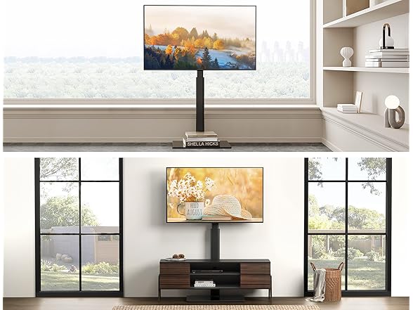 FITUEYES Floor TV Stand | No Shelves