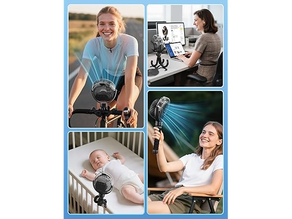 Wavmill Misting Stroller Fan