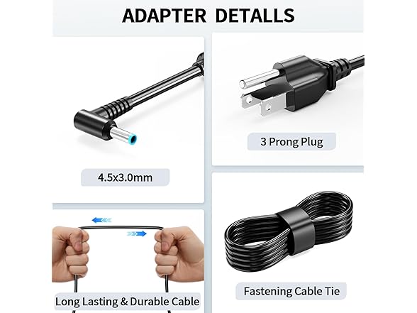 JIAHENGDE 120W AC Charger for HP Envy