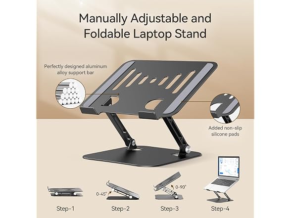 LINTYLE Adjustable Laptop Stand for Desk