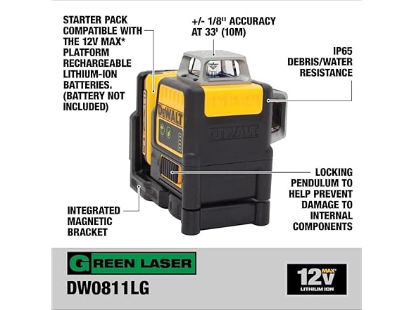 DEWALT DW0811LG 12V MAX Laser Level